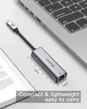 Load image into Gallery viewer, Ankmax USB C to Ethernet Adapter 2.5Gb, Ethernet Adapter UC312G2 for Laptop, Aluminum with Thermal Design, Type C (Thunderbolt 5/4/3 Compatible) to RJ45 Network LAN Internet, Compatible for MacBook Air/Pro, XPS