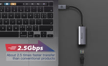 Load image into Gallery viewer, Ankmax USB C to Ethernet Adapter 2.5Gb, Ethernet Adapter UC312G2 for Laptop, Aluminum with Thermal Design, Type C (Thunderbolt 5/4/3 Compatible) to RJ45 Network LAN Internet, Compatible for MacBook Air/Pro, XPS