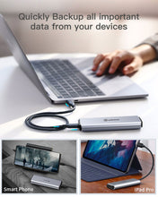 Load image into Gallery viewer, ANKMAX UC31M2 NVMe and SATA M.2 Enclosure USB 3.1 10Gbps Aluminum External Enclosure