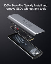 Load image into Gallery viewer, ANKMAX UC31M2 NVMe and SATA M.2 Enclosure USB 3.1 10Gbps Aluminum External Enclosure