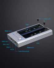 Load image into Gallery viewer, Ankmax M2U32C Dual-Bay NVMe M.2 SSD Duplicator, Tool-Free Aluminum USB3.2 10Gbps External M.2 SSD Enclosure
