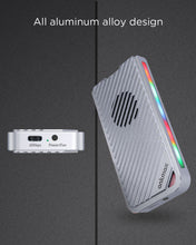 Load image into Gallery viewer, ANKMAX UC4M3 USB4 SSD Enclosure with Fan and RGB Light for NVMe M.2 SSD
