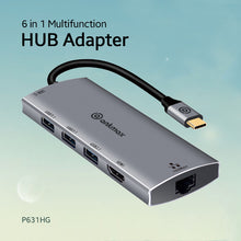 Load image into Gallery viewer, Ankmax P631HG USB C Hub Ethernet Adapter with 4K HDMI, 1Gbps Ethernet , 3 USB 3.1, 60W PD

