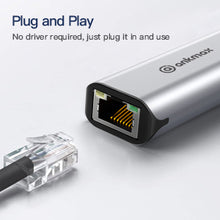 Load image into Gallery viewer, Ankmax USB C to Ethernet Adapter 2.5Gb, Ethernet Adapter UC312G2 for Laptop, Aluminum with Thermal Design, Type C (Thunderbolt 5/4/3 Compatible) to RJ45 Network LAN Internet, Compatible for MacBook Air/Pro, XPS
