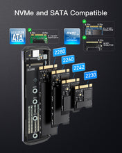 Load image into Gallery viewer, ANKMAX UC31M2 NVMe and SATA M.2  Enclosure USB 3.1 10Gbps Aluminum  External Enclosure
